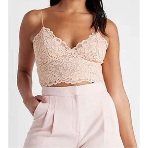 EXPRESS Allover Lace Cropped Cami